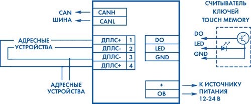 Схема подключения "Квазар-A"